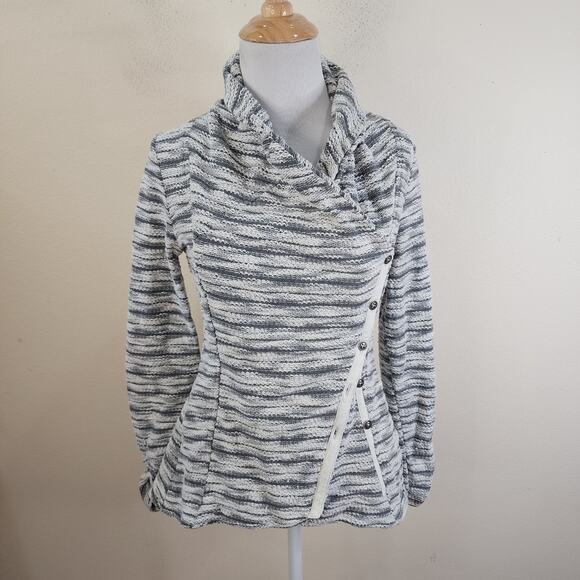 Anthropologie Saturday Sunday Soft Marled Cotton Blend Jacket Button Jacket S - Picture 1 of 8